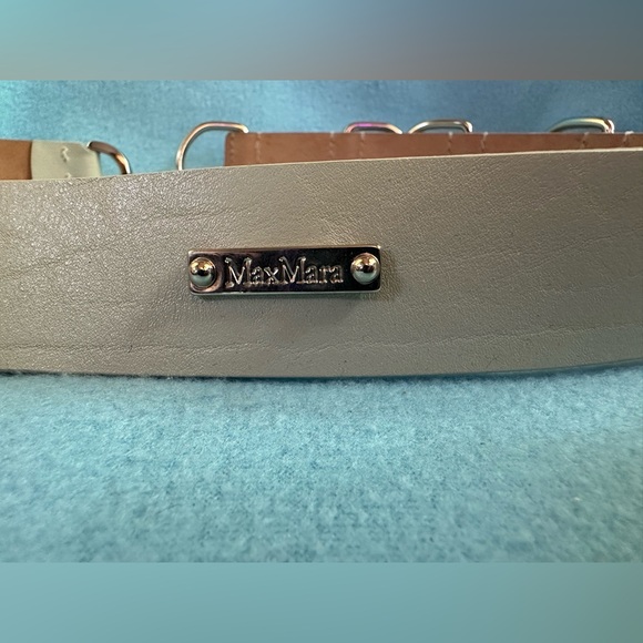 MaxMara Logo D-ring Leather Waist Belt | MAX MARA - Picture 3 of 8